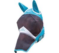 Shires - Masque anti-mouches pour chevaux avec oreilles et nez, filet fin ER475 (poney) (pétrole)