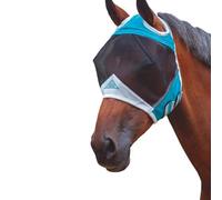 Shires - Masque Anti-Mouches pour Chevaux (Poney) (Bleu Sarcelle)