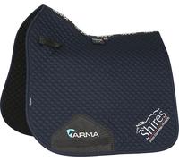 Shires - Tapis de selle de dressage "ARMA", logo ER1584 (17 cm - 18 cm) (Bleu marine)