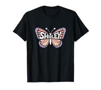 Shirley Butterfly - Word Art personnalisé avec nom Mignon T-Shirt
