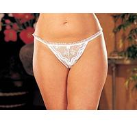 Shirley of Hollywood String sans Fil à Broder festonné Blanc Taille X10 Taille 3X/4X