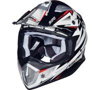 Shiro MX-912 Thunder, casque Cross XS Noir/Blanc/Rouge Noir/Blanc/Rouge