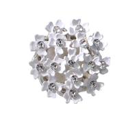 Shirt Button Covers - Detachable Metal 3D Floral Rhinestone | Cuff Clips Elegant Decorative Button Enhancer Fashion Accessory for Dresses, Jackets, Weddings, Parties, Work Daily Wear