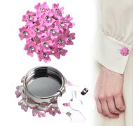 Shirt Button Covers,Metal |3D Floral Metal Detachable Rhines Tone | Tive Button Cov Ers,for Dating Work Daily Commuting Casual Wear Weddings Parties, Jackets Dresses