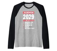 Shirt Jugendweihe 2029 - Oui, Mon Plan a fonctionné Manche Raglan