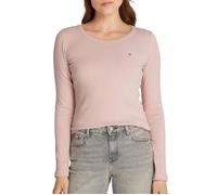 Tommy Hilfiger T-Shirt Manches Longues Femme Slim Fit Col Ras-du-Cou, Rose (Foggy Pink), XS