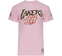 Shirt - MITCHELL & NESS - SUGAR - Los Angeles Lakers - 100% coton - Manches courtes - Rose S
