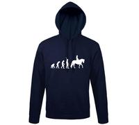 shirt84 Evolution Sweat à capuche pour homme et femme, bleu marine, S