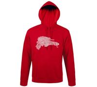 shirt84 Sweat à capuche pour homme République dominicaine avec empreintes digitales, rouge, XL