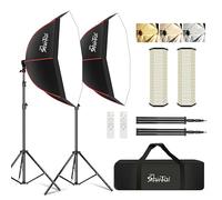 Shirtal Softbox Boîte à lumière octogonale 94 cm avec Lampe prismatique LED à intensité Variable 110 W, 2700-6500 K, 11 000 lux et télécommande, éclairage boîte à lumière de Studio