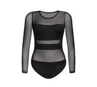Teyli Bodys Femme Avec Filet. Phénoménal Body Manche Longue Femme-Body Femme Sexy Chic. Body Noir Femme. Belle Body Transparent Femme Noir L