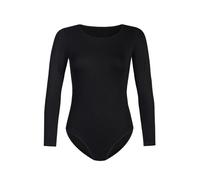 Teyli - Body femme en tissu de haute qualité, manches longues et taille cintrée. Culotte intégrée pour un confort optimal. Noir 3XL