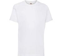 ShirtInStyle Fruit of The Loom T-shirt basique uni pour enfant Plusieurs couleurs Tailles 104-164, Blanc., 14 ans
