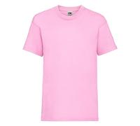 Shirtinstyle Fruit of The Loom T-shirt basique uni pour enfant Plusieurs couleurs Tailles 104-164, Rose, 140