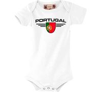 Shirtstown Body Bébé Portugal, Armoiries, Land, Pays - Blanc, 0-6Monate