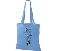 Shirtstown Sac en Tissu un Cadeau Génial Naissance avec Tes Personnels Initilien Empreinte - Ciel, 38 cm x 42 cm