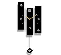 SHISEDECO Creative Mute Grande Horloge à Pendule Moderne en Noir et Blanc, décoration Moderne silencieuse pour la Maison, la Cuisine, Le Salon, Le Bureau - Design Artistique Acrylique coloré (Gamme