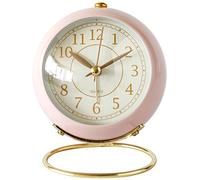 SHISEDECO Petite Horloge de Table, réveil de Table Classique sans tic-tac avec rétroéclairage, Horloge de Bureau à Piles, Horloge Astronaute avec Verre HD pour Salon, Chambre à Coucher, Chevet