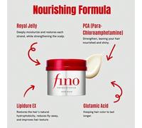 Shiseido - Fino Premium Touch Hair Mask 230G - Masque pour les cheveux - Conçu pour réparer les cheveux secs et abîmés par les colorations, les permanentes, le soleil et les agressions extérieures, ce