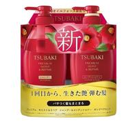 Shiseido Tsubaki Premium Shampooing et Après-Shampooing Moist & Repair - Duo Pompe 450ml + 450ml