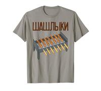 Shish Kebab Barbecue Brochettes Russes Barbecue Russie T-Shirt