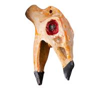 Shistle Tête de mort - Argile 8,4 x 3,4 x 5 cm Sku en forme de crâne | Jouet cri whishle, son effrayant, jeu de salle d'évasion, fabricant de bruits de fête, whishle en crâne | Accessoire de sac e