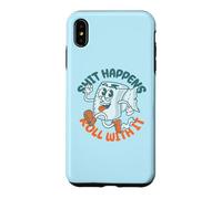 Shit Happens Roll with It - Funny Adult Humor Coque pour iPhone XS Max