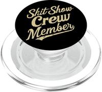 Shit Show Crew Member Sarcastic Vintage Humour Retro Team PopSockets PopGrip pour MagSafe