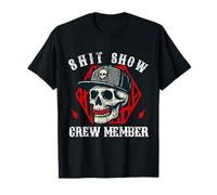 Shit Show Crew Member Skull Boss Manager Squelette T-Shirt