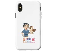 Shita-Kiri Suzume Le Moineau taillé à la Langue Coque pour iPhone X/XS