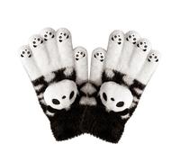 Shitafe Gants Tricotés À Doigts Complets - Thème Panda Doux et Chaud | Gants Filles Hiver Pleine Main,pour les Femmes, Adultes, Adolescents, Étudiants, Déplacements, Voyages, Aventures, Sorties en