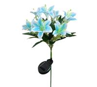 Shitafe Lampes Solaires pour l'Extérieur - Sept Têtes Lys Artificiel Éclairage Décor avec Piquet - Luminaires solaires imperméables pour allées | pour Mariage Balcon Allée Parc Terrasse Cour Patio