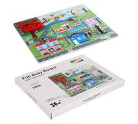 Shitafe Panneaux Sensoriels - Jouets d'apprentissage Serrures Motricité Fine,Planche d'Éveil Scientifique Jouets de Voyage - pour Garçons Filles Préscolaire Avion Voiture Maison Voyage Fête