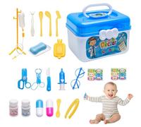 Shitafe Trousse de médecin durable pour enfant | 23 pièces Pretend Play Kit de jouets éducatifs pour docteur avec stéthoscope,Jouet éducatif Docteur Playset, jeu de rôle Toy Doctor Playset pour filles