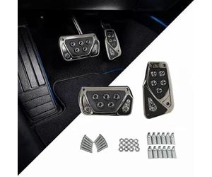 SHITONGSHANGMAO Pédales de Voiture pour VW TIGUAN 3 2023 2024 2025, Couvre-pédales Antidérapants sans Perçage 2 Pièces pour Automatique Plastique Argenté,Grey