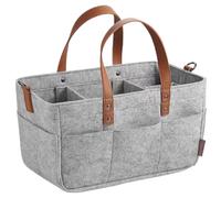 SHITOOMFE Baby Diaper Caddy, Portable Diaper Caddy Organisateur Polable Nursery Caddy Felt Bas Panier bébé Durable Table Table Organisateur pour Les Couches et Les lingettes Baby Grey Diaper Caddy