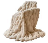 SHITOOMFE Couverture, Couverture Double Face épaissie Thermique Hiver 51 x 63 Pouces en Polyester, Douce de Couleur Unie pour la Maison, Le Bureau, Le canapé-lit, la Sieste