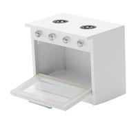 SHITOOMFE Cuisine de Maison de poupée, Meubles Maison poupée, poêle à Jouet en Bois à l'échelle 1/12, Cuisine Blanche Simple, modèle délicat, décor Four, Accessoire réaliste, Jeu Simulation, poêle