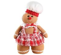 SHITOOMFE Décor de Pain d'épice, Peluche en Pain d'épice de vêtements sur la Posture Debout décoration en Peluche Adorable décoration Noël pour la Maison, la fête, Le Carnaval, la Femme