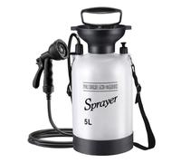 SHITOOMFE Douche Portable, Douche de Camping Portable, 5L avec 10 Modes tête de pulvérisateur et Tuyau 9, 84 Pieds pour Jardin randonnée randonnée