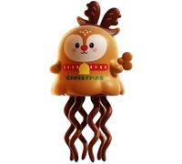 SHITOOMFE Jouet de Poulain Dansant Santa Elk Horloge-ruse Squid Jouet de Danse Aucune Batterie a Besoin d'un soulagement du Stress pour Les garçons et Les Filles Noël, Marron Clair