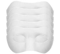 SHITOOMFE Masques vierges pour décorer un masque vide 5pcs 8 x4 pouces en papier pâte. masque masque blanc masques en papier pour artisanat costume de masque masqué
