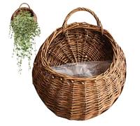 SHITOOMFE Panier de Plante Suspendue Panier de Plante en Osier Naturel tissé Panier de Suspension Respirant