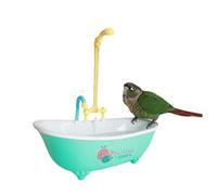SHITOOMFE Parrot BAINTERAUX Automatique BATUITE DE Bain-BIRM BAILLE Bain Automatique Indoor avec Baignoire de Baignoire d'oiseau Robinet pour Oiseau à l'écorce (Batteries Non incluses)