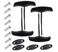 SHITOOMFE Poignée en Kayak, 4 Ensembles poignées de Kayak, Portables en Plastique Robuste en Plastique de Transport Ergonomique remplaçant avec des Yeux Cordon et Pad pour Les Accessoires Bateau