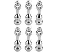 SHITOOMFE Rail de étagère, Rail de galerie 6pcs, Broches métalliques Robustes en Alliage en Alliage en pour escalier, Rails galerie en Argent pour étagères Meubles clôture d'armoires à vin