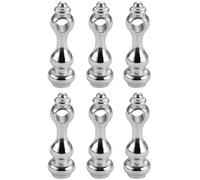 SHITOOMFE Rail de galerie 6PCS, Broches métalliques Robustes en Alliage en Alliage en en pour escaliers, Rails de galerie en Argent pour étagères Meubles clôture d'armoires à vin, Rail en la