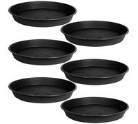 SHITOOMFE Soucoupe de Plante 6 pcs, Plateaux de Plante en Plastique 9 Pouces pour Pots, Plateaux à Goutte à Chute Fleur Lourds, Plateau Receveur d'eau Ronde pour extérieur intérieur, soucoupes po