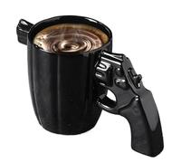 SHITOOMFE Tasses à café uniques, tasse à café en céramique 330 ml nouveauté Revolver Gun Mug 4x6.7 thé lait tasses uniques cadeaux sympas pour femmes, hommes, amis, décoration de la maison, pistolet