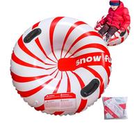 SHITOOMFE Tubes à Neige, traîneaux à Neige de 33, 5 Pouces pour Adultes, traîneau Gonflable avec poignées, Luge Robuste pour Adultes, Jouets épais pour l'hiver, Style 1